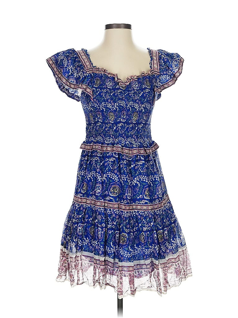 Sea New York 100% Cotton Paisley Blue Casual Dress Size S - photo 1