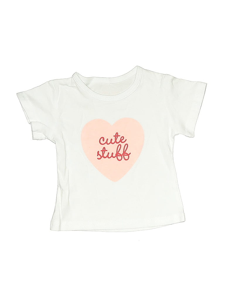 Pre-owned Unbranded Babies' Short Sleeve T-shirt In White