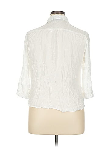 a.n.a. A New Approach 3/4 Sleeve Button-Down Shirt (view 2)