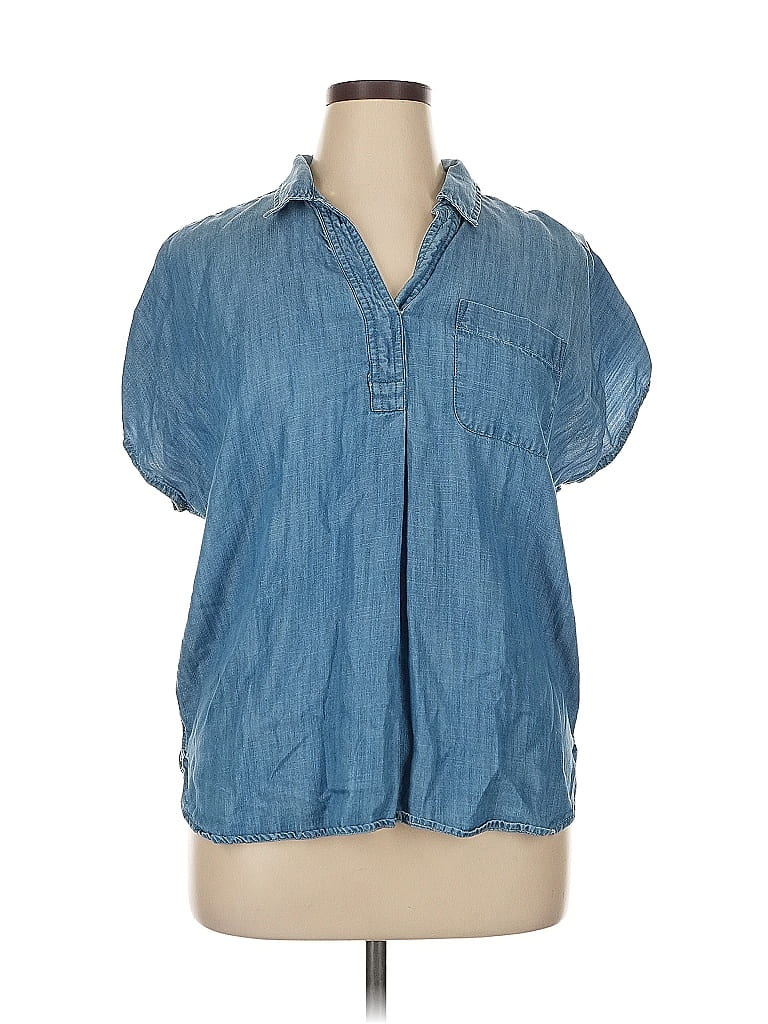 T-shirt Fille Talbots - Imprimé Plage, Manches Courtes - Taille 10, 100% Coton - Occasion Très Bon état