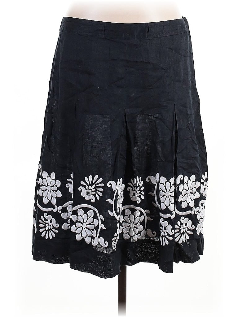 Ann Taylor 100% Polyester Black Casual Skirt Size 12 - photo 1