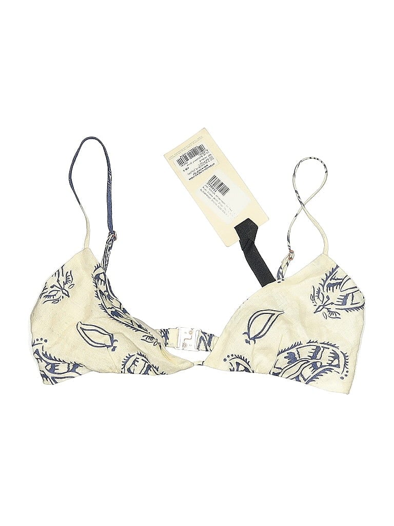 Pre-owned Johanna Ortiz Swimsuit Top Ivory Swimwear In White