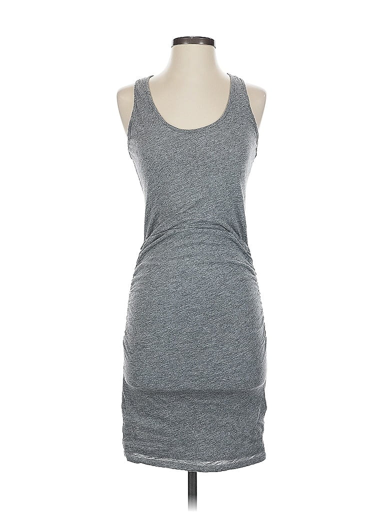 Monrow Solid Gray Casual Dress Size XS - photo 1