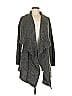 Pink Rose 100% Acrylic Gray Cardigan Size M - photo 1