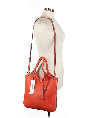 Calvin Klein Leather Satchel (view 2)