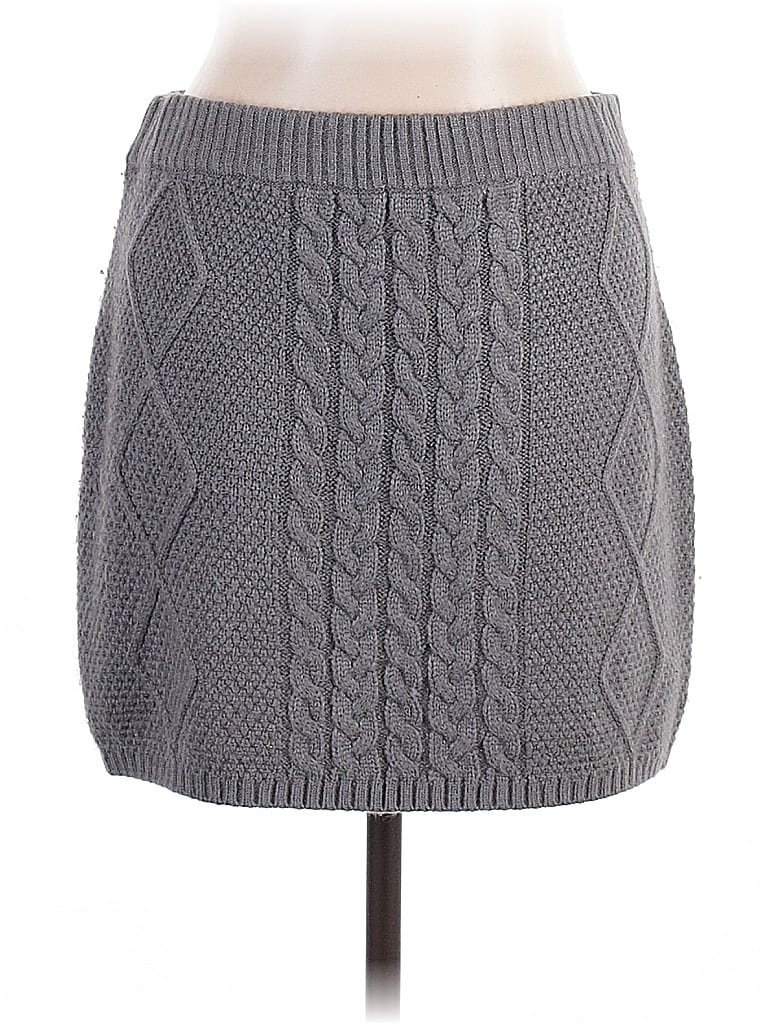 Mossimo Supply Co. 100% Acrylic Gray Casual Skirt Size L - photo 1
