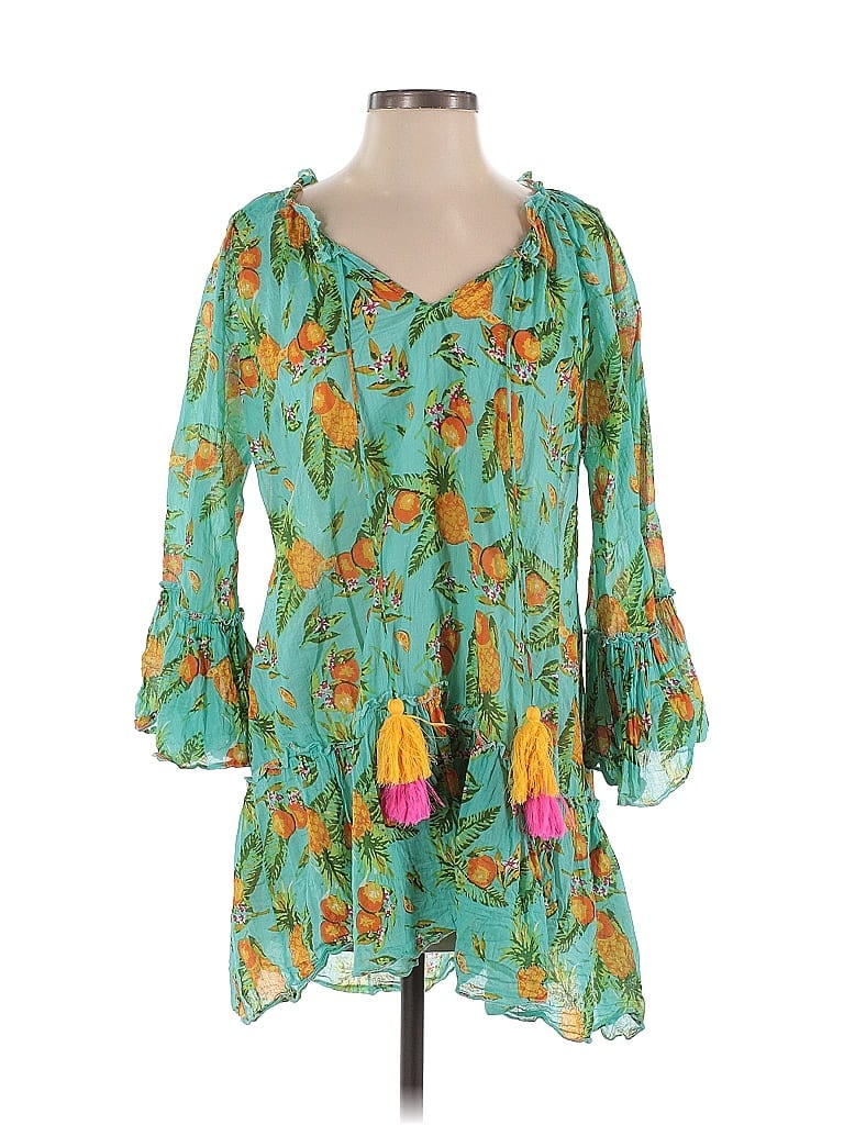 Click to view more detailed imagery on our partner's website Pre-owned Debbie Katz 3/4 Sleeve Blouse In Blue