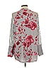 Suzanne Betro Floral Gray Long Sleeve Top Size L - photo 2