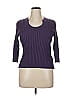 August Silk Purple 3/4 Sleeve Top Size XL - photo 1