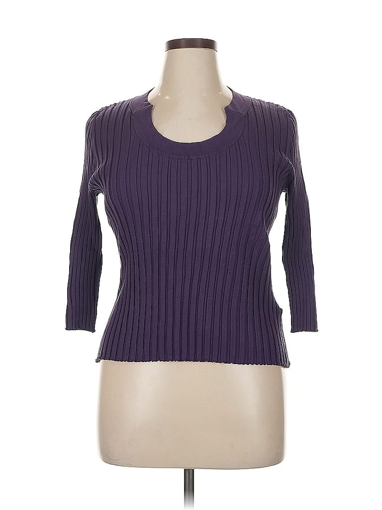 August Silk Purple 3/4 Sleeve Top Size XL - photo 1
