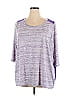 Woman Within Purple 3/4 Sleeve T-Shirt Size 26 - photo 1