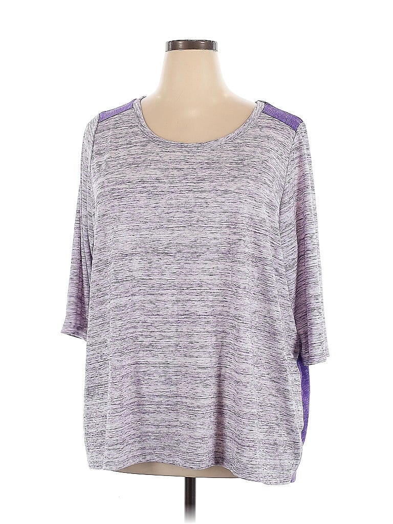 Woman Within Purple 3/4 Sleeve T-Shirt Size 26 - photo 1