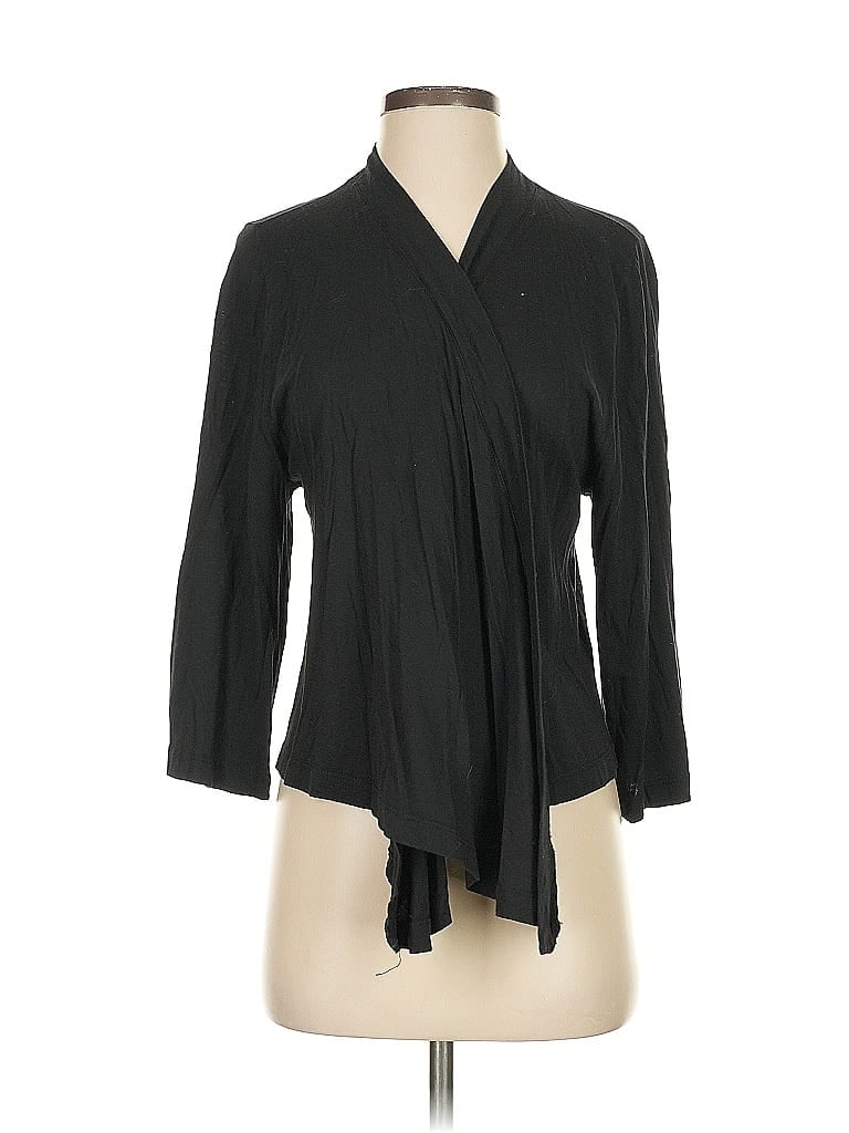 Pre-owned Three Dots 3/4 Sleeve Blouse In Black