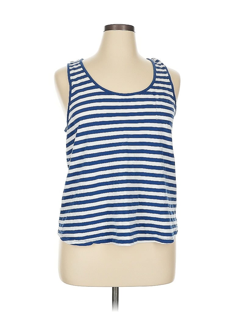 Click to view more detailed imagery on our partner's website Pre-owned Style & Co Tank Top Blue Halter Neckline Tops