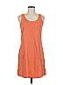 Life Is Good 100% Cotton Solid Orange Casual Dress Size M - photo 1