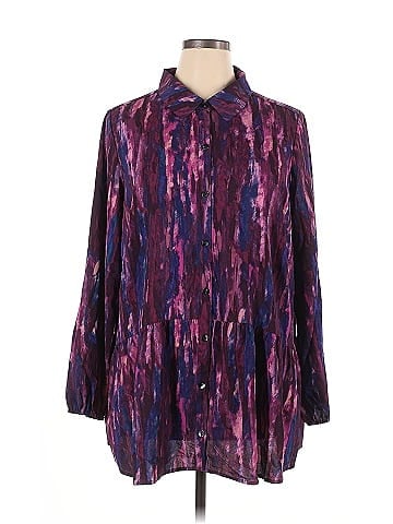 LOGO by Lori Goldstein Long Sleeve Blouse (view 1)