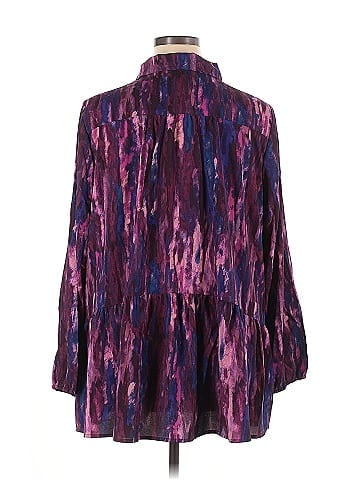 LOGO by Lori Goldstein Long Sleeve Blouse (view 2)