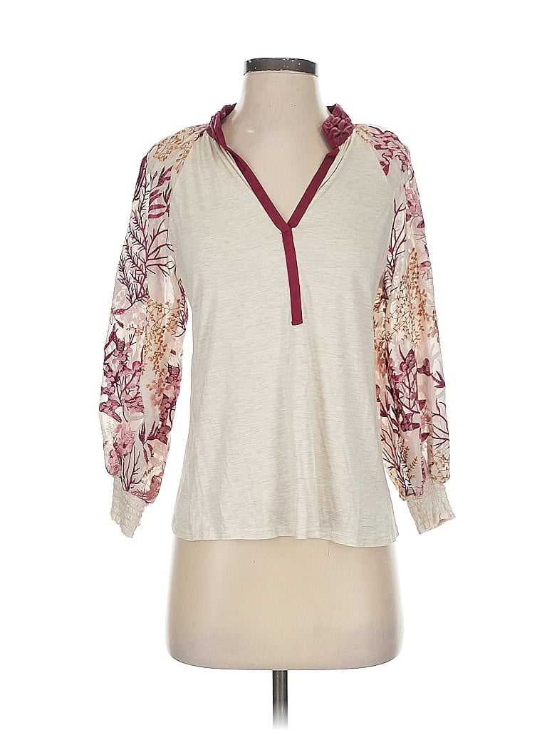 Tiny 100% Rayon Ivory 3/4 Sleeve Blouse Size XS - photo 1