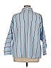 Akris Punto 100% Baumwolle Stripes Blue 3/4 Sleeve Blouse Size 14 - photo 2