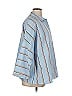 Akris Punto 100% Baumwolle Stripes Blue 3/4 Sleeve Blouse Size 14 - photo 4