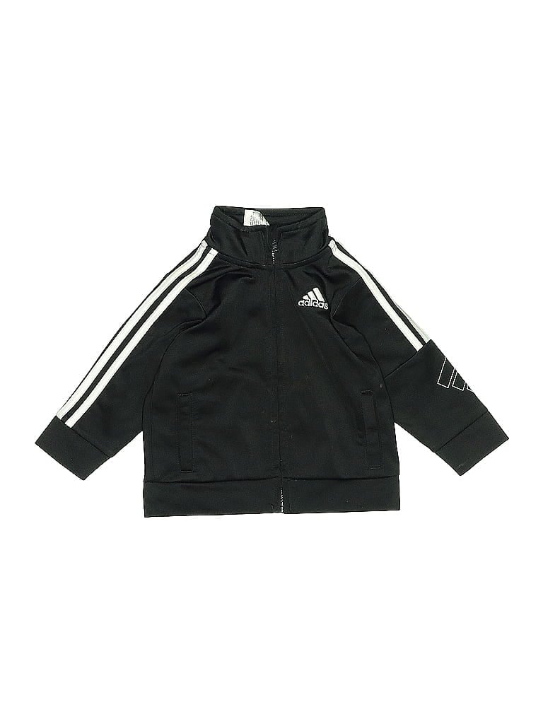 Adidas 100% Polyester Black Track Jacket 3-6 MO / 6 MO - photo 1