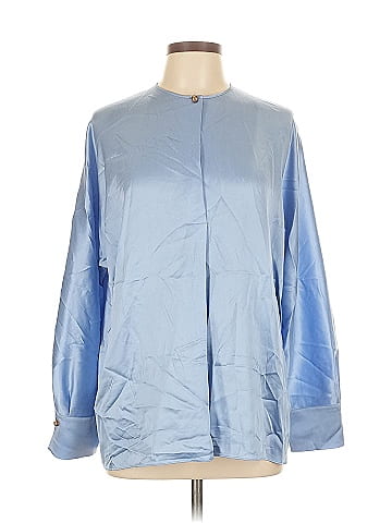 Vince. Long Sleeve Silk Top (view 1)