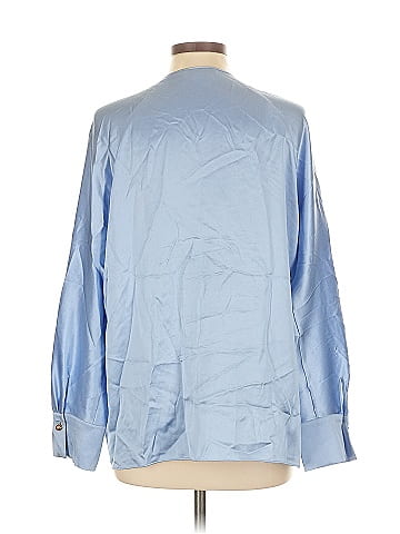 Vince. Long Sleeve Silk Top (view 2)