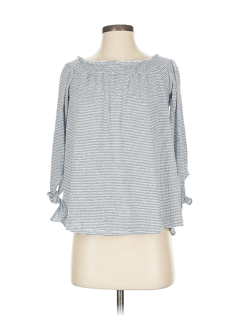 Click to view more detailed imagery on our partner's website Pre-owned French Laundry 3/4 Sleeve Blouse In Gray