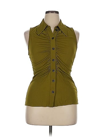 Proenza Schouler White Label Sleeveless Button-Down Shirt (view 1)