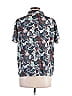 Oiselle Paisley Teal Short Sleeve Blouse Size 12 - photo 2