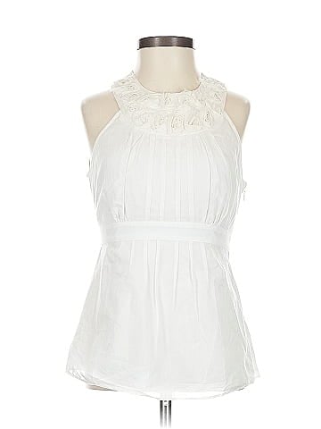 Aqua Sleeveless Silk Top (view 1)
