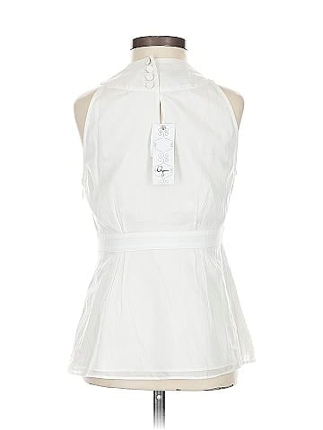 Aqua Sleeveless Silk Top (view 2)