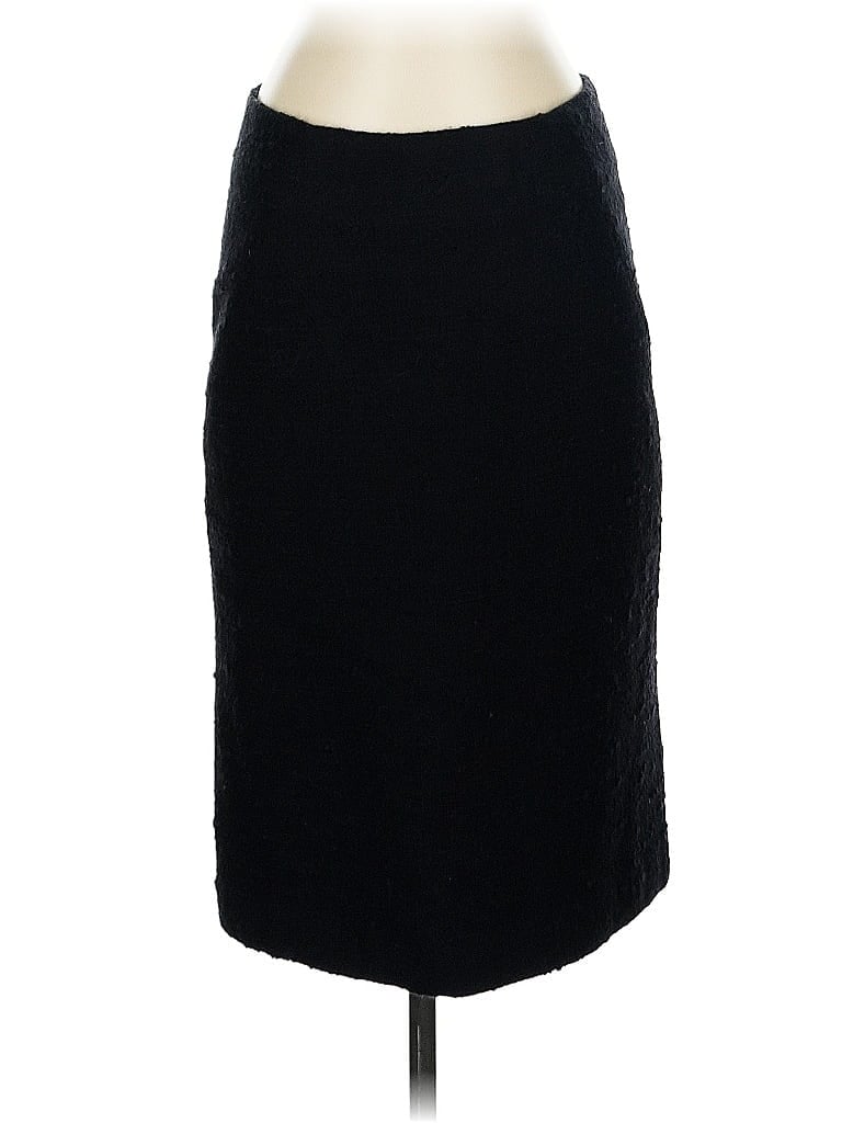 Theory Solid Black Wool Skirt Size 4 - photo 1