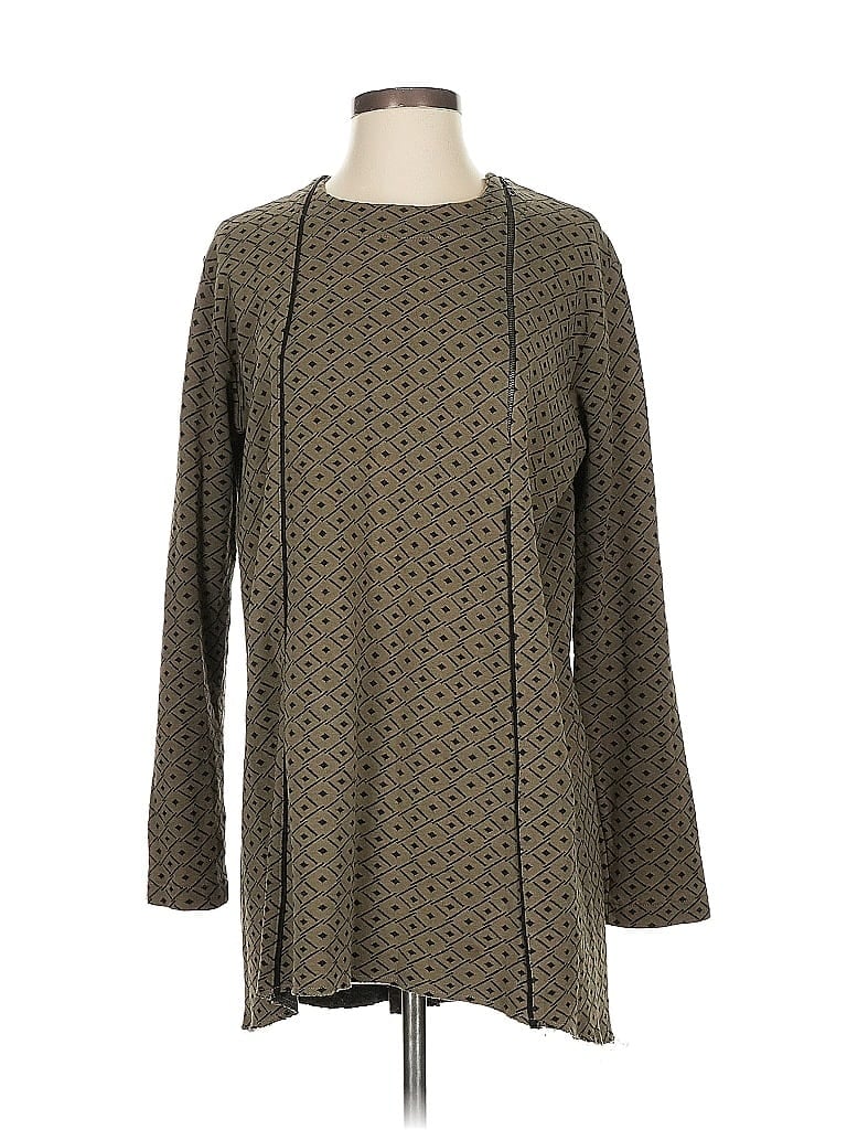 Pre-owned Matthildur Long Sleeve Blouse In Brown