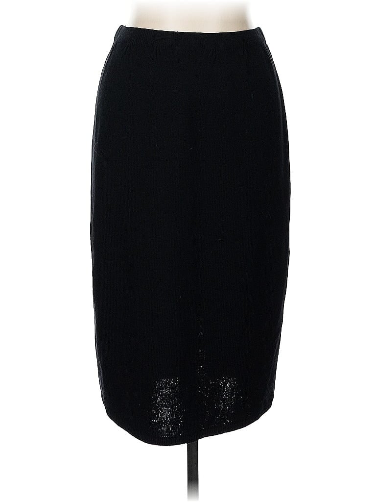 St. John Sport Solid Black Formal Skirt Size 8 - photo 1