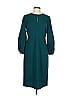 Donna Morgan Solid Teal Casual Dress Size 6 - photo 1