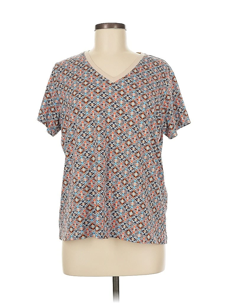 Pre-owned Lands' End Short Sleeve T-shirt In Gray