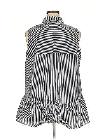 LOGO by Lori Goldstein Sleeveless Button-Down Shirt (view 2)