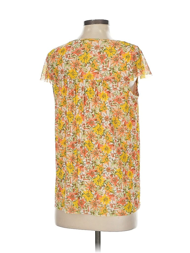 Pre-owned Jane And Delancey Short Sleeve Blouse In Yellow