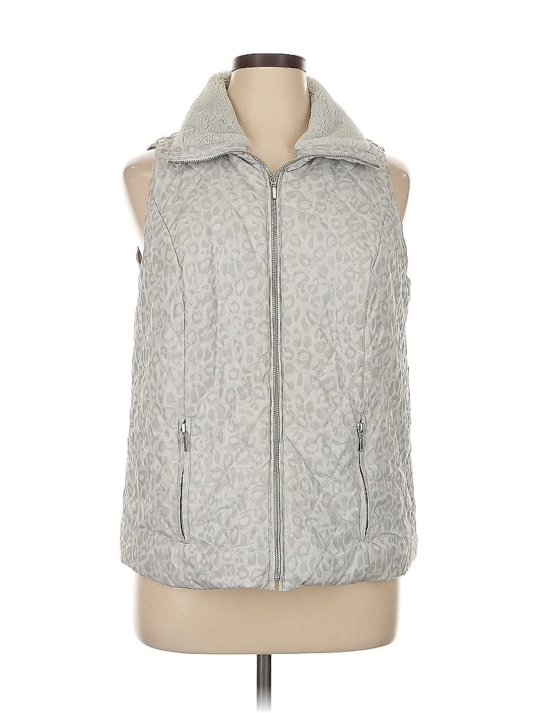 Laura Ashley 100% Fiber Gray Vest Size 1X - photo 1