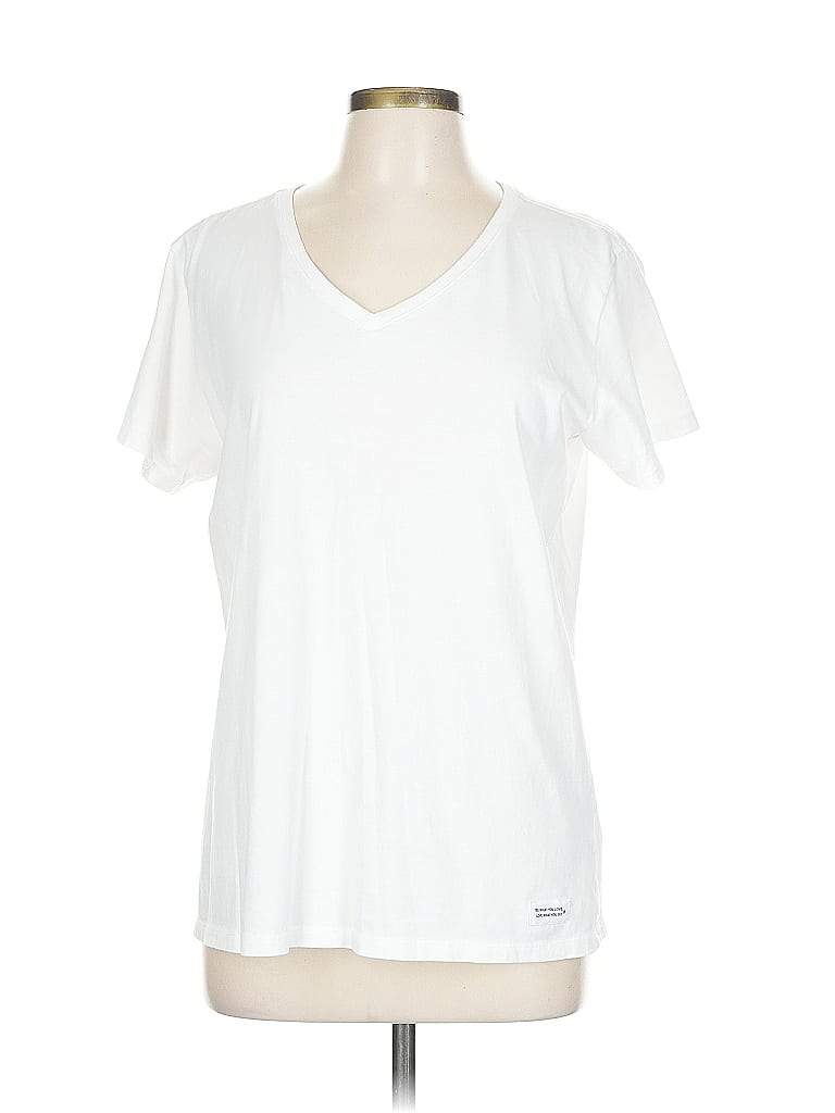 Life Is Good 100% Cotton White Short Sleeve T-Shirt Size L - photo 1