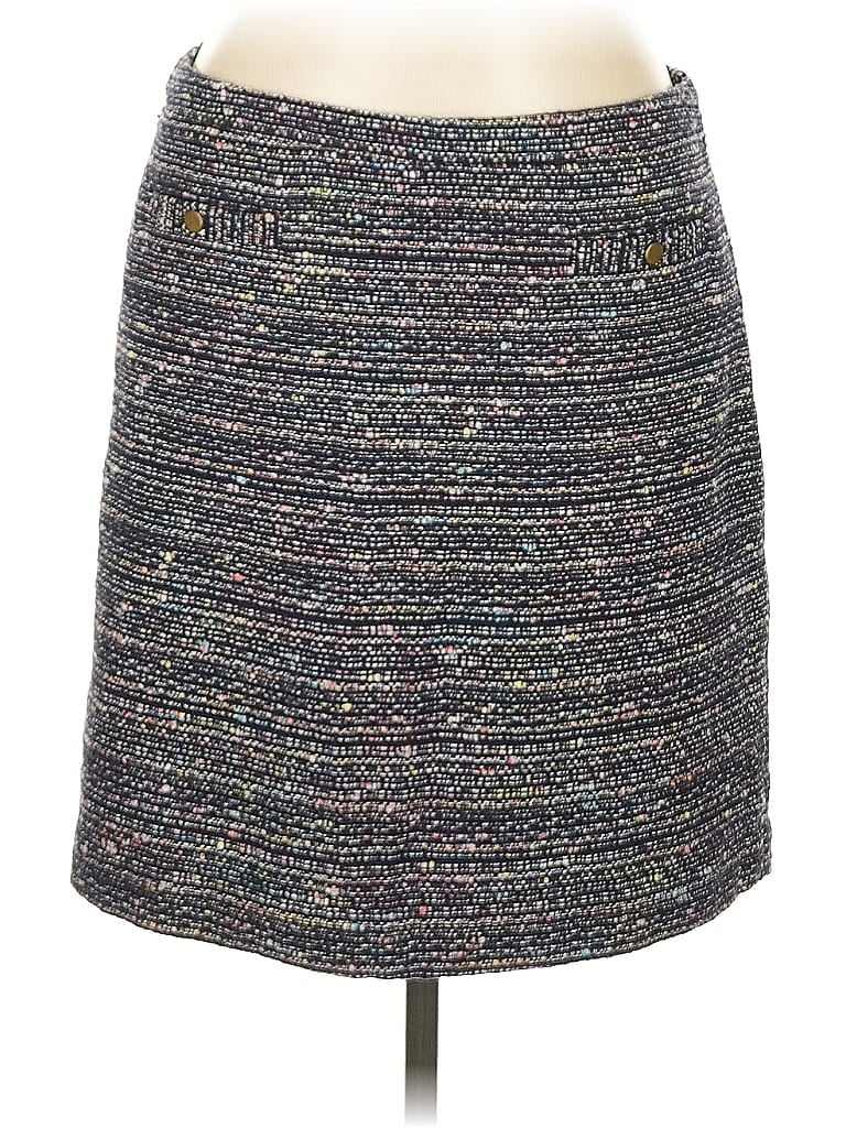 Ann Taylor LOFT Outlet Tweed Gray Casual Skirt Size 12 - photo 1