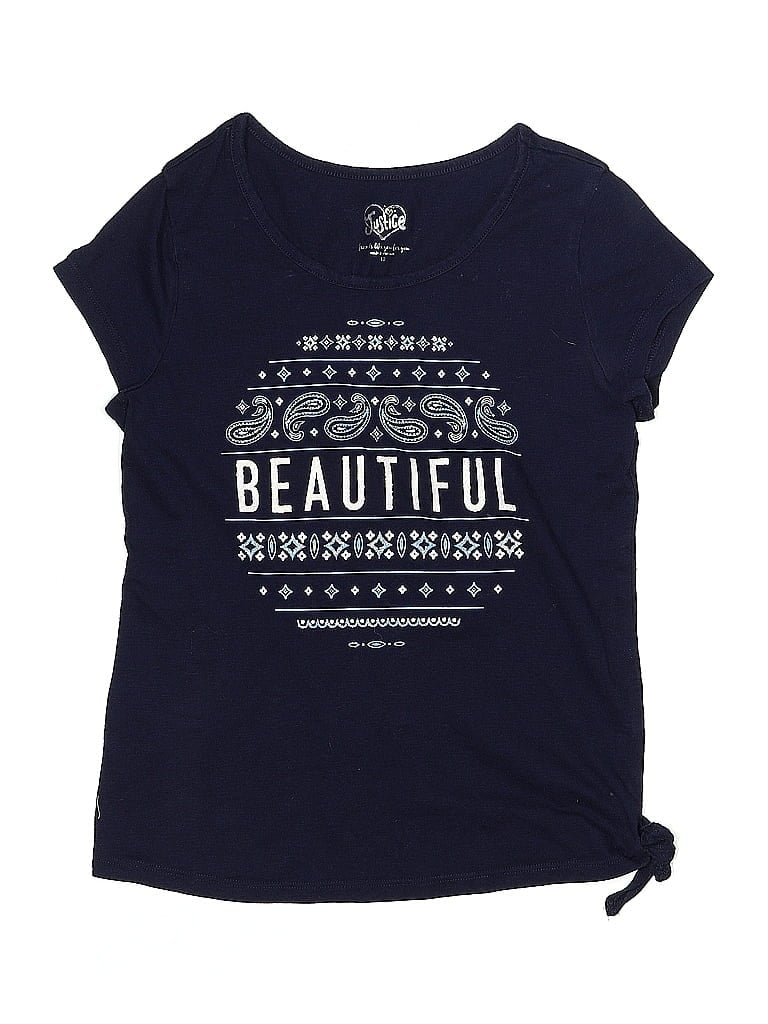 Justice Blue Short Sleeve T-Shirt Size 12 (big kids) - photo 1