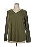 Belle By Kim Gravel Green Long Sleeve T-Shirt Size XL - photo 1