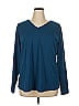 Belle By Kim Gravel Blue Long Sleeve T-Shirt Size XL - photo 1