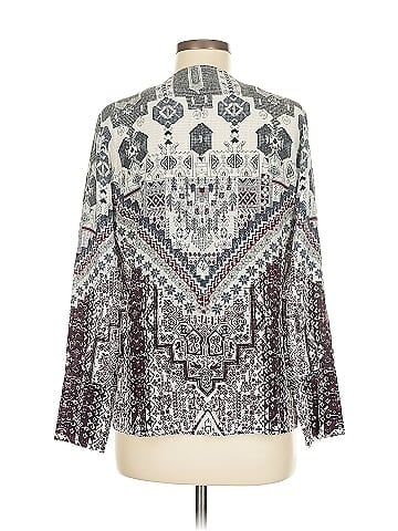Ecru Long Sleeve Silk Top (view 2)