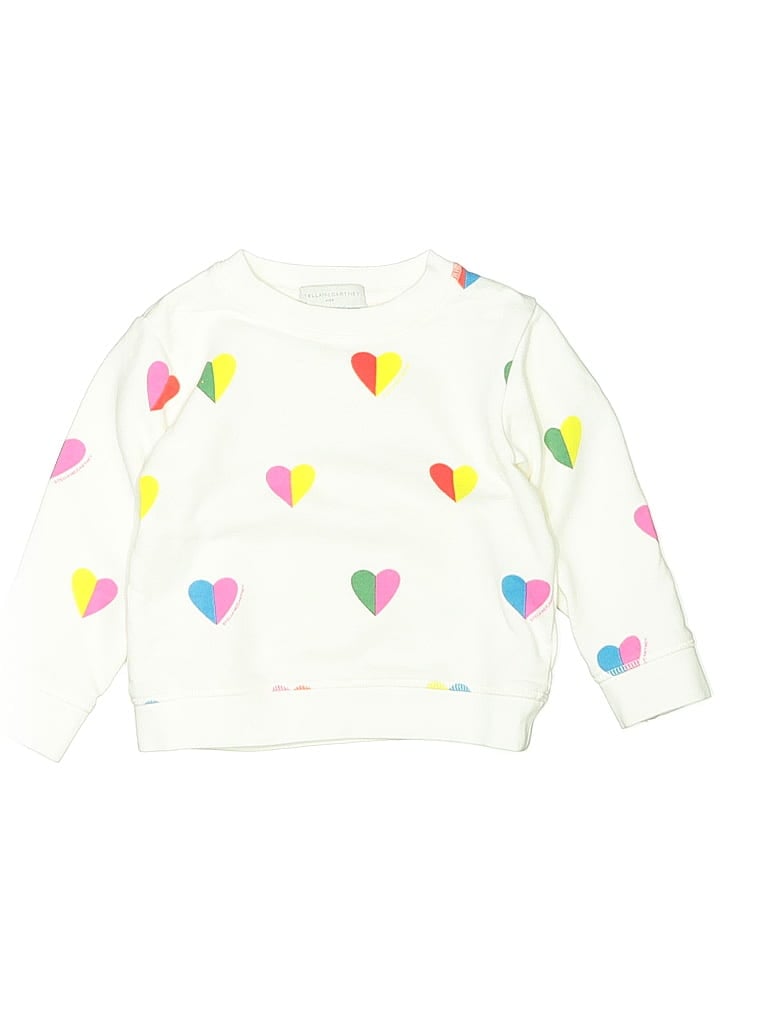 Stella McCartney Hearts White Pullover Sweater Size 2 - photo 1