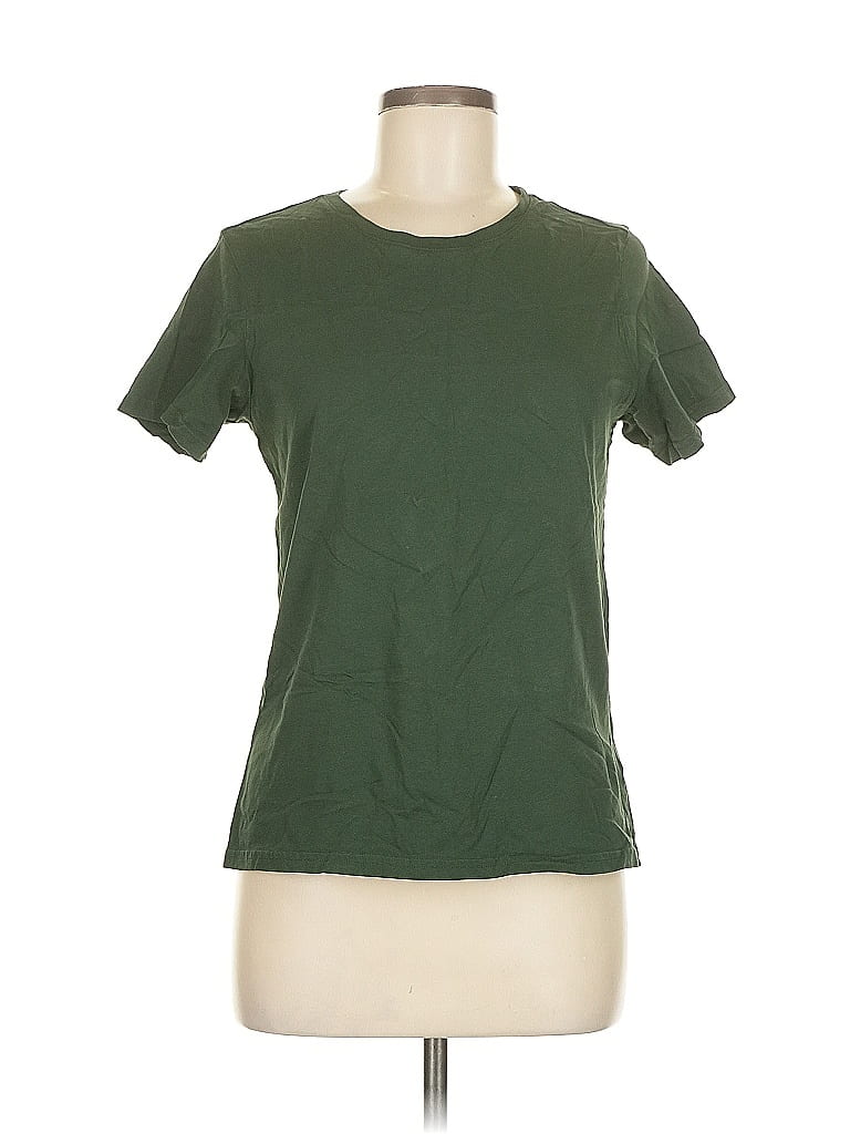 Pact 100% Organic Cotton Solid Green Short Sleeve T-Shirt Size M - photo 1