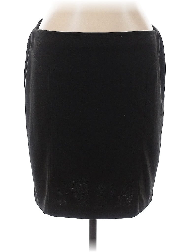 Ann Taylor LOFT Outlet Solid Black Casual Skirt Size 16 - photo 1