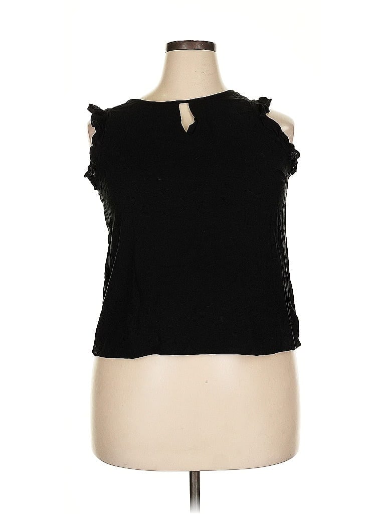 Pre-owned A New Day Sleeveless Blouse In Black